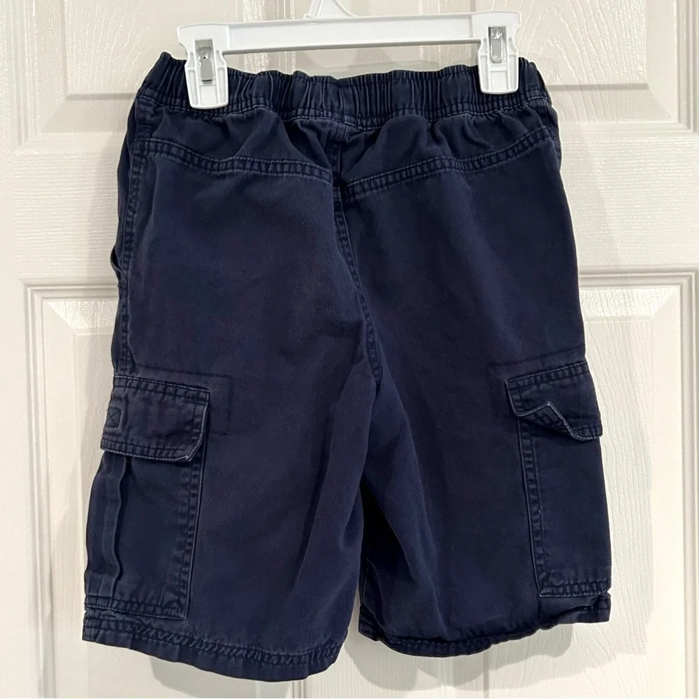 The Children's Place Boys Navy Blue Cargo Shorts Sz 10 Pull On Adjustable Waist